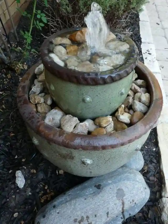 Miniature Fountain From Rocks