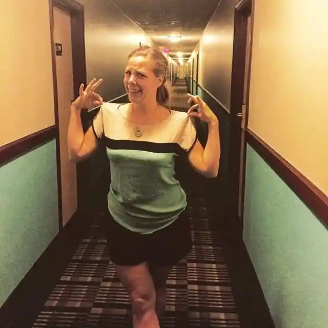 The Girl and the Hotel Corridor