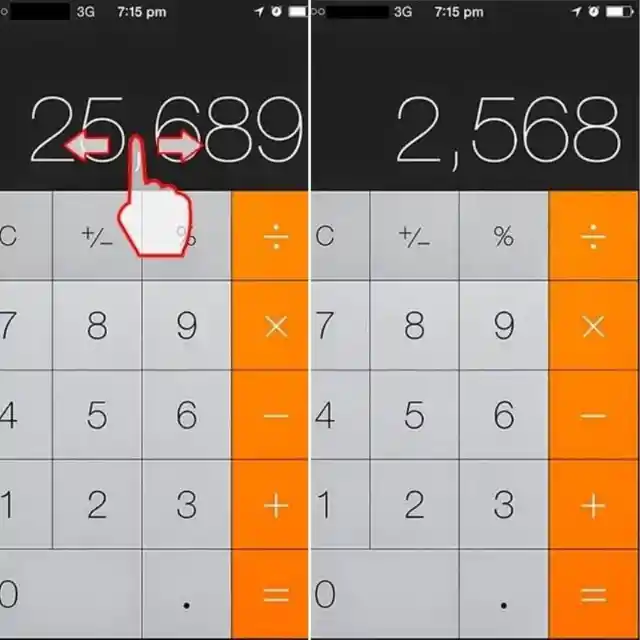 Easily erase digits or numbers on your calculator app