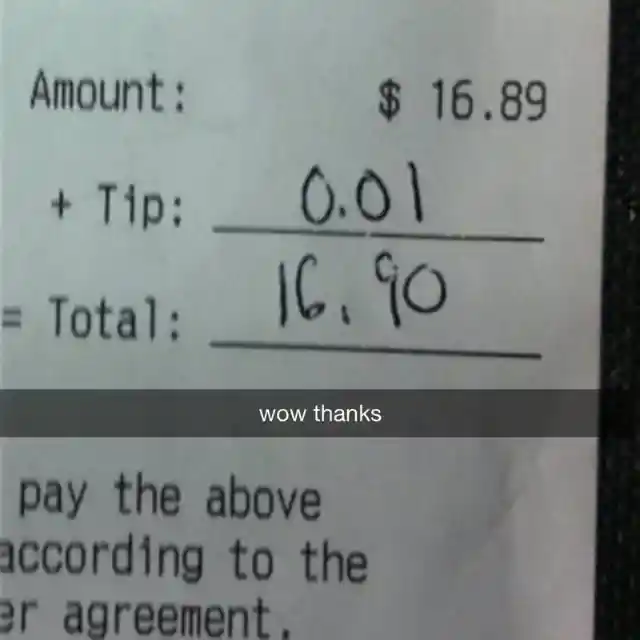 Not tipping is a sin