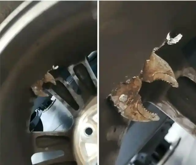  A Wrench that Was Stuck Inside a Tire