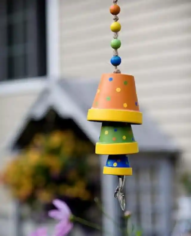 Flower Pot Wind Chimes