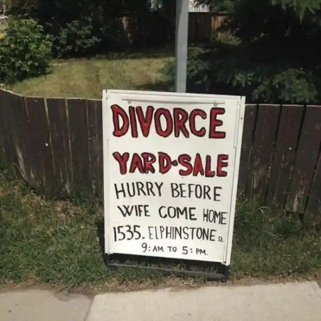 Divorce Yard Sale