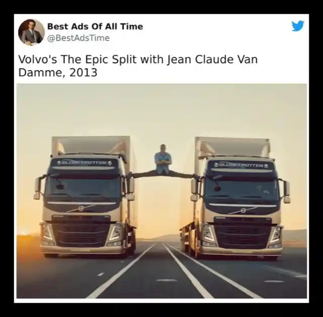 Volvo's Epic Split Features Jean-Claude Van Damme In A Remarkable Display Of Agility And Balance