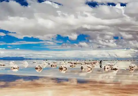 The Salar de Uyuni in Bolivia