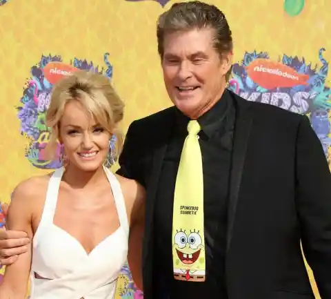 David Hasselhoff and Hayley Roberts