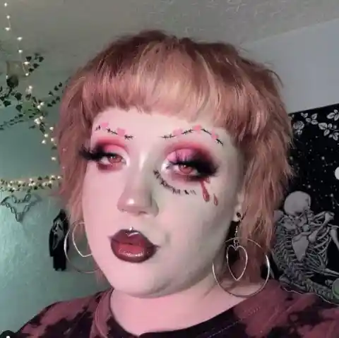 Tim Burton Inspired Makeup Look