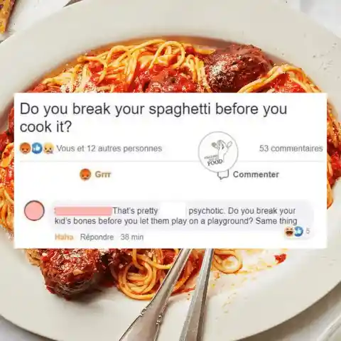 Breaking spaghetti