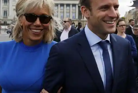 Emmanuel Macron and Brigitte Trogneux