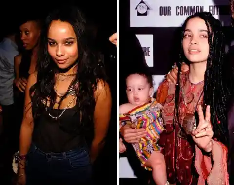 Zoe Kravitz and Lisa Bonnet in their 20s