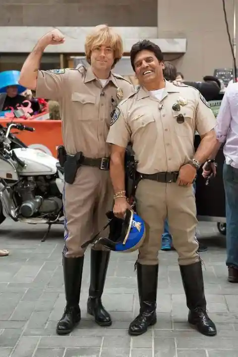 Carson Daly and Erik Estrada as CHiPs