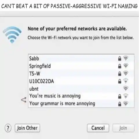 Wi-Fi Username Rivalries