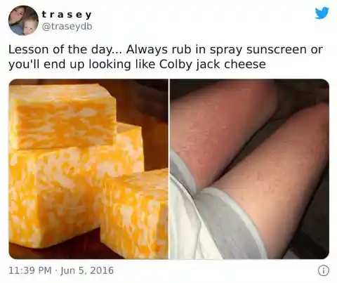 Lesson on how to apply sunscreen