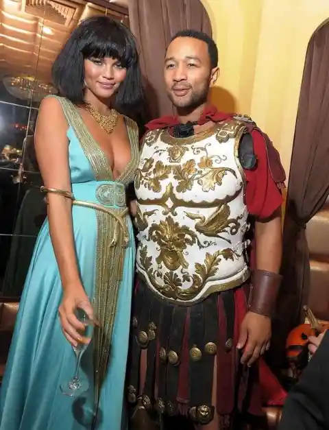 Chrissy Teigen & John Legend as Cleopatra & Mark Anthony