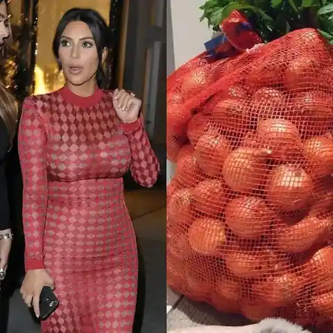 Kim Kardashian in an Onion Sack?