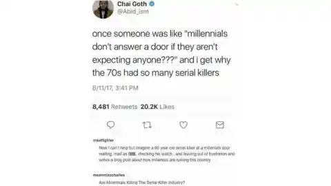 Millennials Vs. Serial Killers