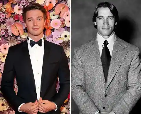 Patrick and Arnold Schwarzenegger at 23