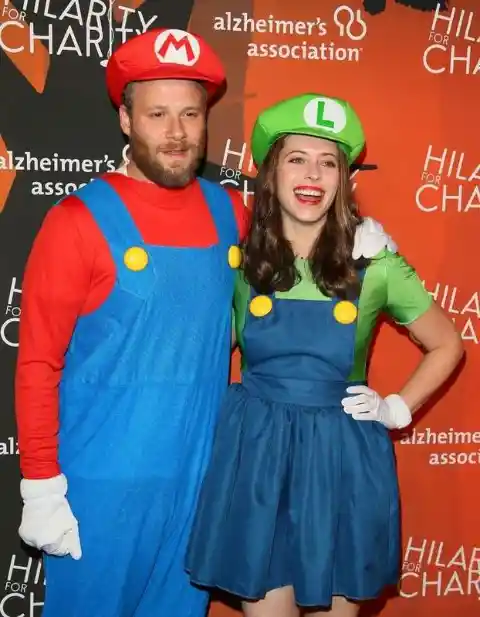 Seth Rogan & Lauren Miller as Mario & Luigi