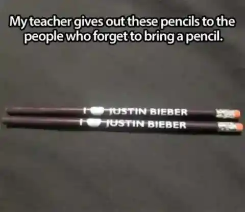 Justin Bieber as Punishment