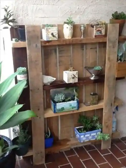 A Shelf With A Wooden Pallet