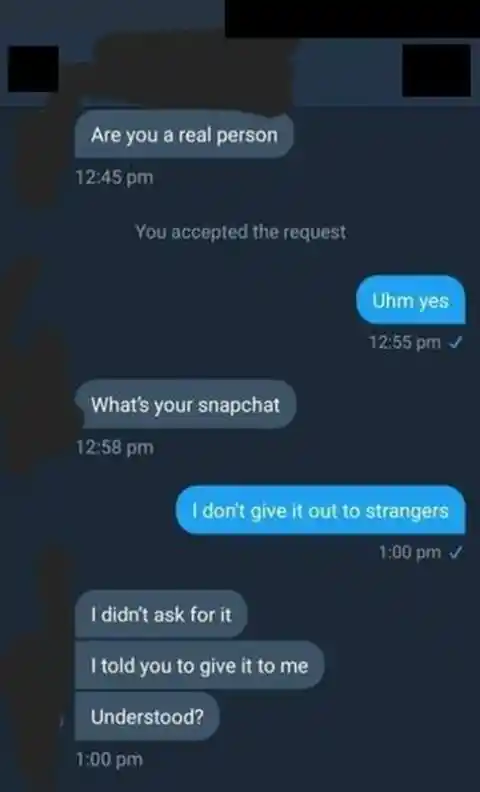 Strange Snapchat