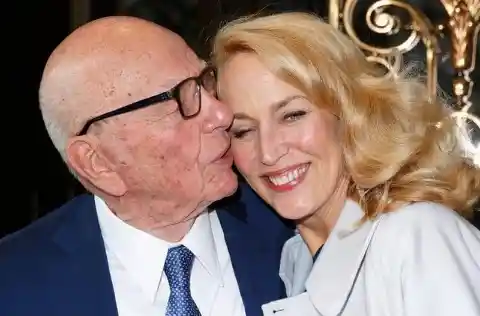 Jerry Hall and Rupert Murdoch