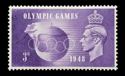 After World War II, which two nations were *not* invited to participate in the 1948 London Summer Olympics? 