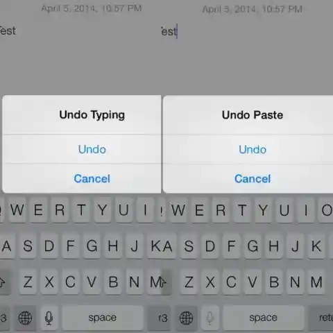 Swipe or tap to Undo or Redo