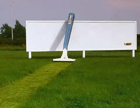 This BIC Razor as a Lawnmower