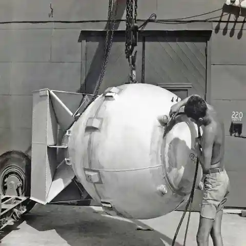 The fat man before it was dropped over Nagasaki