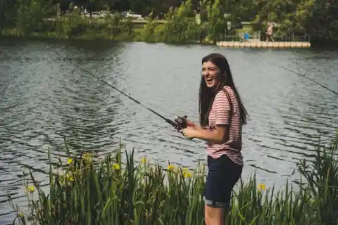 Spending Her Weekends On The Lake
