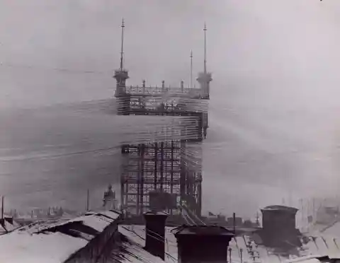 Wires Connected to the Old Stockholm Telephone Tower