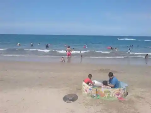 Día de playa pero no de mar