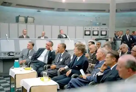 JFK and Party in Cape Canaveral’s Briefing Room