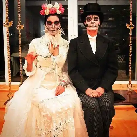 Padma Lakshmi and Susan Sarandon as Day of the Dead