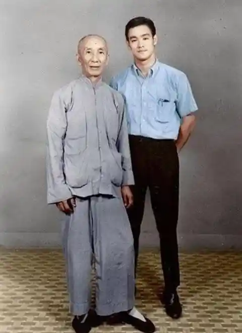 Martial Artists Yip Man and Bruce Lee