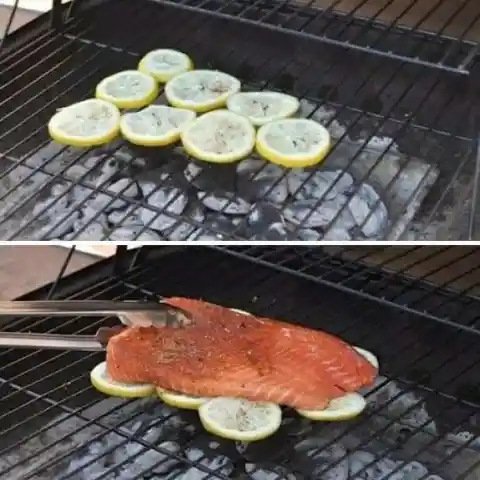 Prevent fish from getting burned with lemon