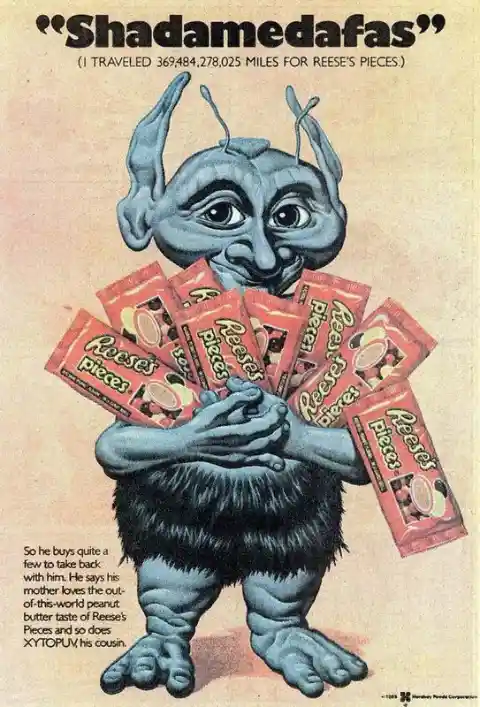 1985 Reese's Ad Featured Extraterrestrial