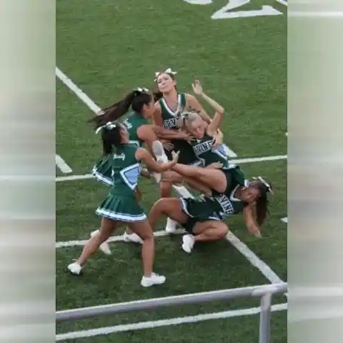 The Cheer Pyramid Collapses