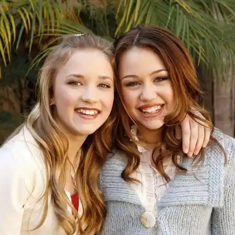 Emily Osment and Miley Cyrus