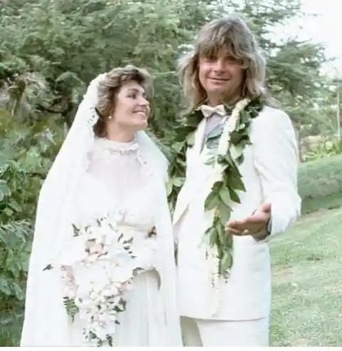 Sharon & Ozzy Osbourne On Their Wedding Day - 1982