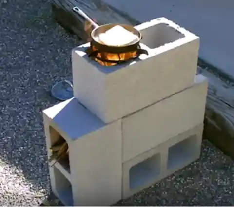 Cinder Block Stove