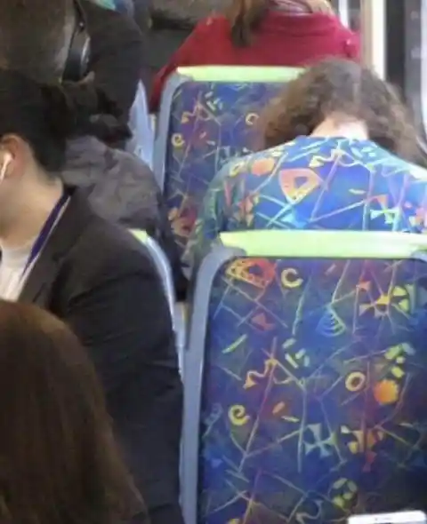 When Your Shirt Matches The Chair In A Bus