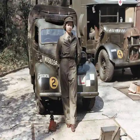 Queen Elizabeth in the military service