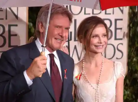 Calista Flockhart and Harrison Ford