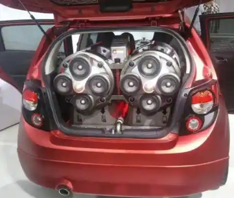 Chevrolet Sonic with Mega Subwoofers