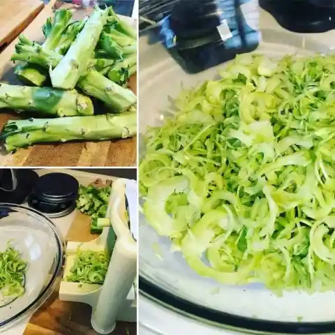 Broccoli stems make nutritious noodles