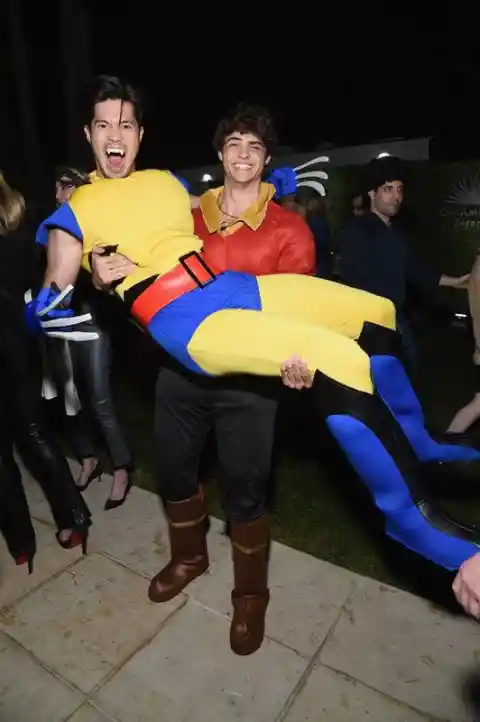 Ross Butler & Noah Centineo as Gaston & Wolverine