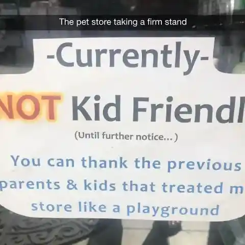 Pet stores are not playgrounds