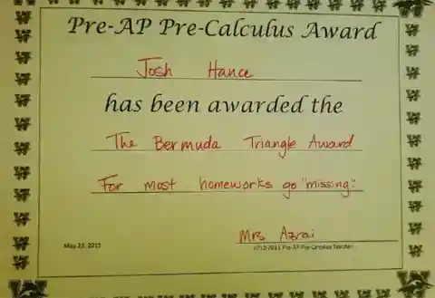 The Triangle of Disappearing Homework